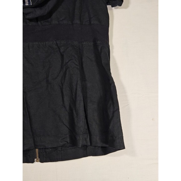 Converse Women's Black Short Sleeve Zippered Hooded Shirt Dress Skater Grunge - Picture 11 of 16